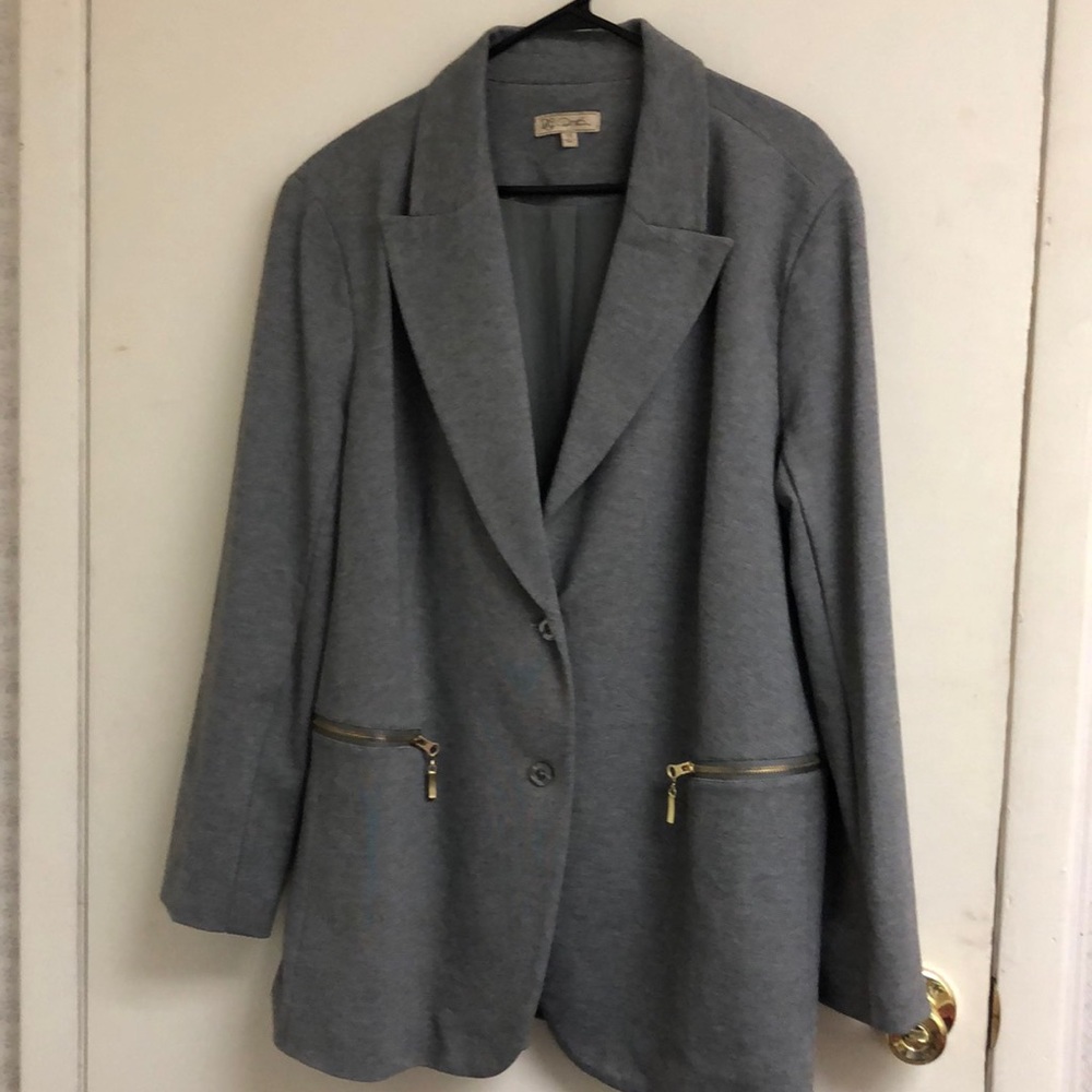 DG2 Diane Gilman Blazer Grey 1X